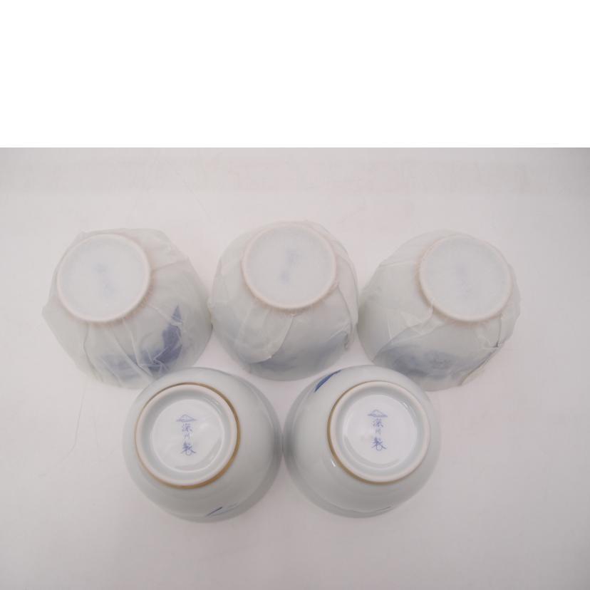 深川青磁/オリエンタルブルー 急須茶器揃 6点セット/SAランク/69【中古
