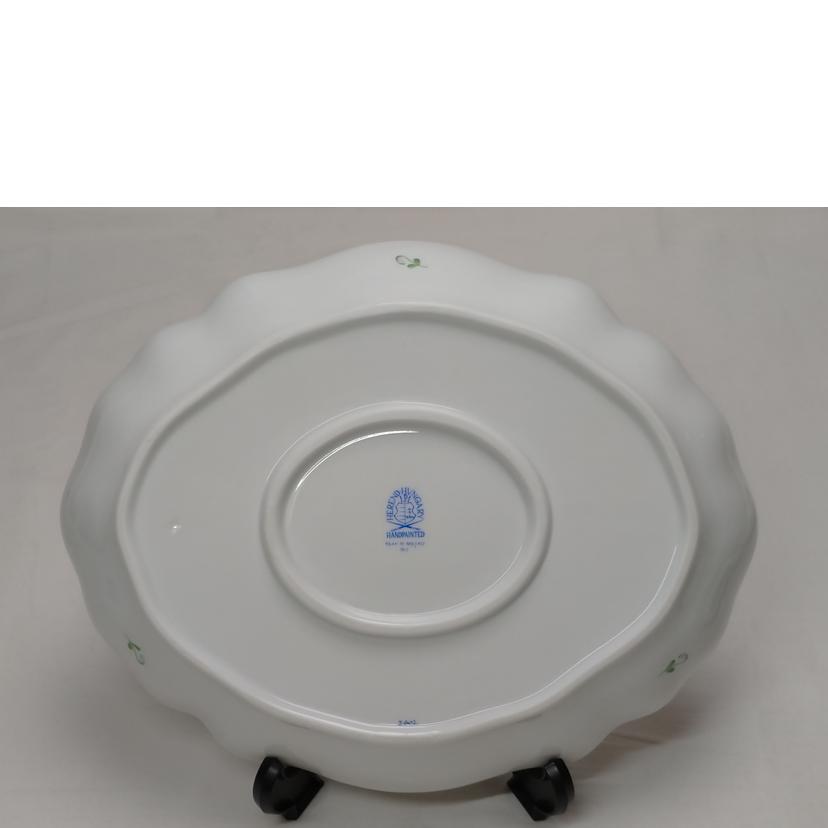 HEREND ヘレンド/アポニーグリーン オーバルプレート 小皿×2枚