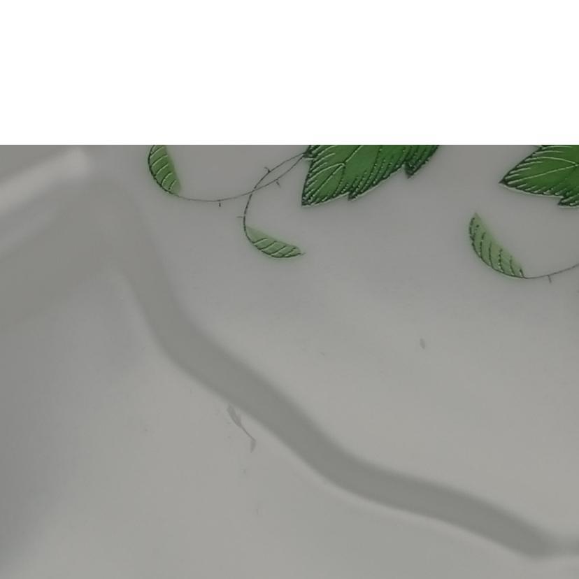 HEREND ヘレンド/アポニーグリーン オーバルプレート 小皿×2枚