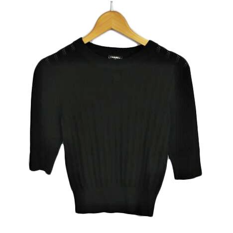 CHANEL シャネル/ココマークニット トップス 黒 未使用/P70400K10048 