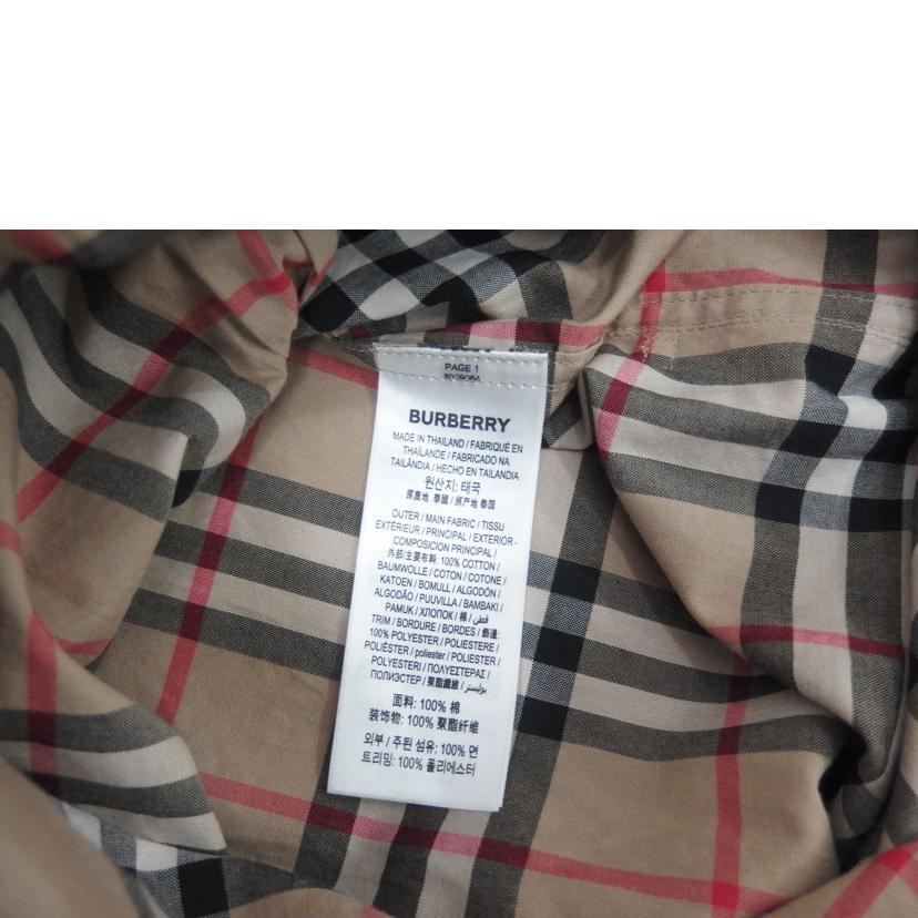 BURBERRY チェック柄 長袖ワンピース 100%コットン BURBERRY チェック柄 長袖ワンピース - メルカリ