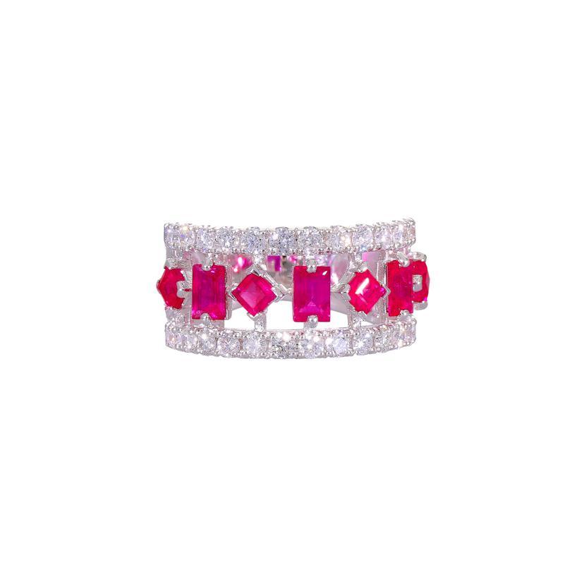 ◎K18WGルビーダイヤリング#12 1.66/D0.91ct/#12/Aランク/67【中古  