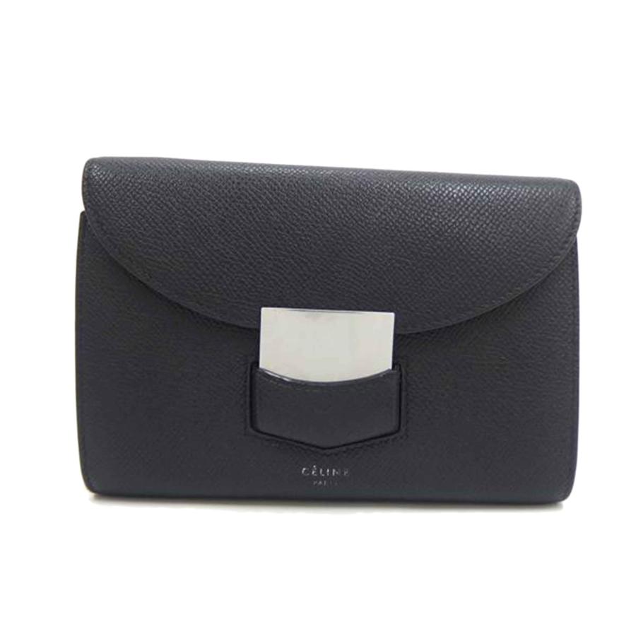 CELINE セリーヌ/トロッター・ミディアム/レザーフラップ財布/108753 