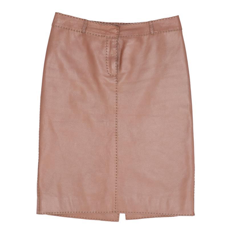 美品！FENDI フェンディ スカート 40 FENDI フェンディ レディース プリーツ スカート SIZE 40 オレンジ