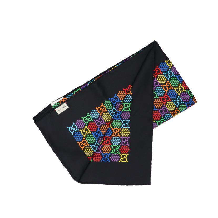 GUCCI グッチ/GGサイケデリックシルクスカーフ/グッチ/Aランク/75 