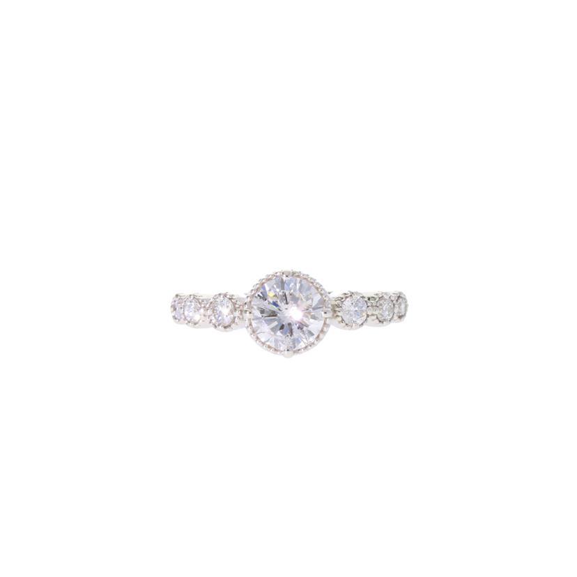 鑑定会】PT900ダイヤリング1.008/0.25ct/#12/リング/Aランク/59【中古  
