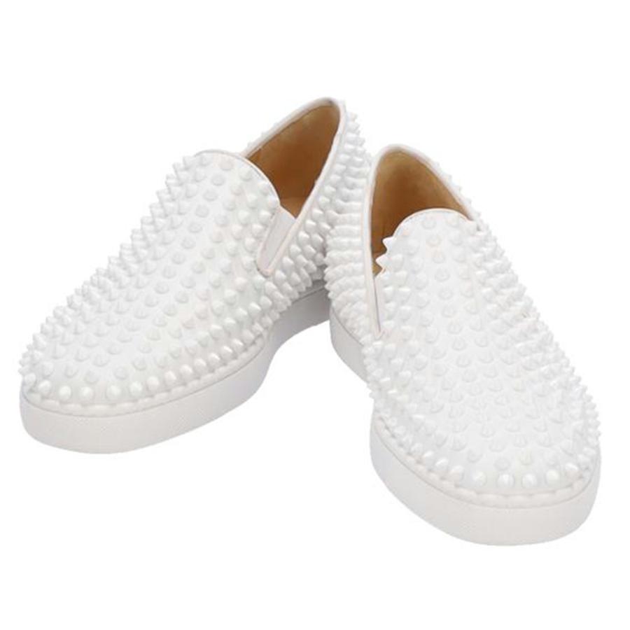 た*し様 Christian Louboutinクリスチャンルブタン レザーロー Christian Louboutin クリスチャン ルブタン/スパイクスタッズ