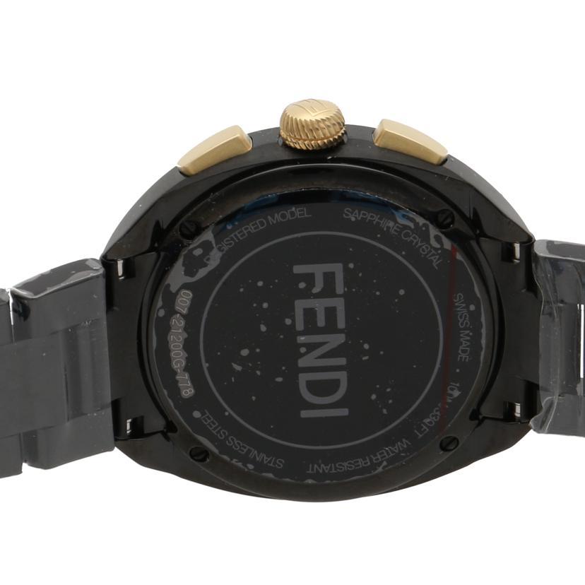 【美品・電池新品】FENDI 21200G モーメント クロノグラフ メンズ 楽天市場】O【FENDI】21200G モンスターバグズクロノグラフ