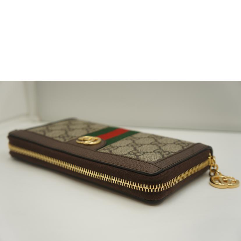 GUCCI グッチ/オフィディア GGキャンバス ラウンドジップ/523154/218*/Aランク/93【中古】 GUCCI（グッチ） GGジップ アラウンドウォレット オフィディア 長財布