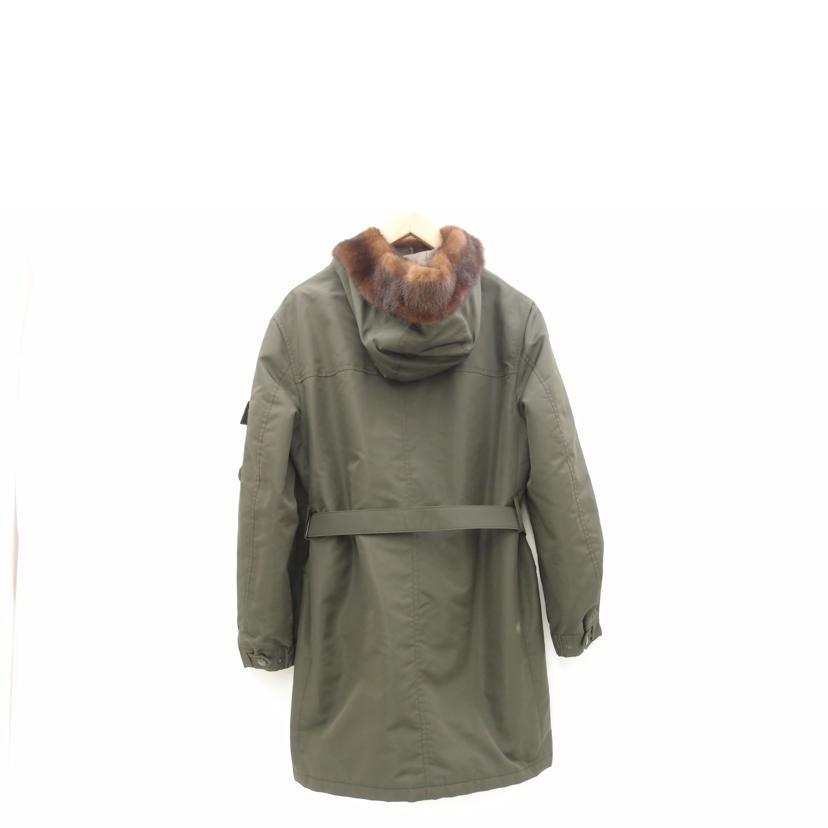 PRADA（プラダ） レディース /ミンクファー付ナイロンコート/カーキ/40