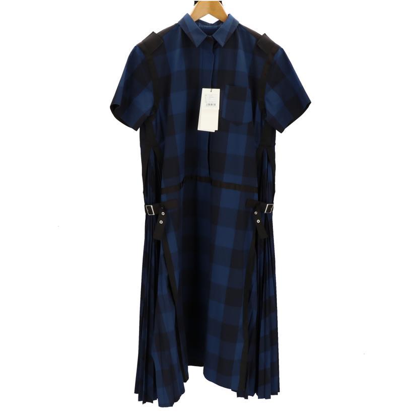 sacai サカイコットンポプリンドレスワンピースブラック1サイズ