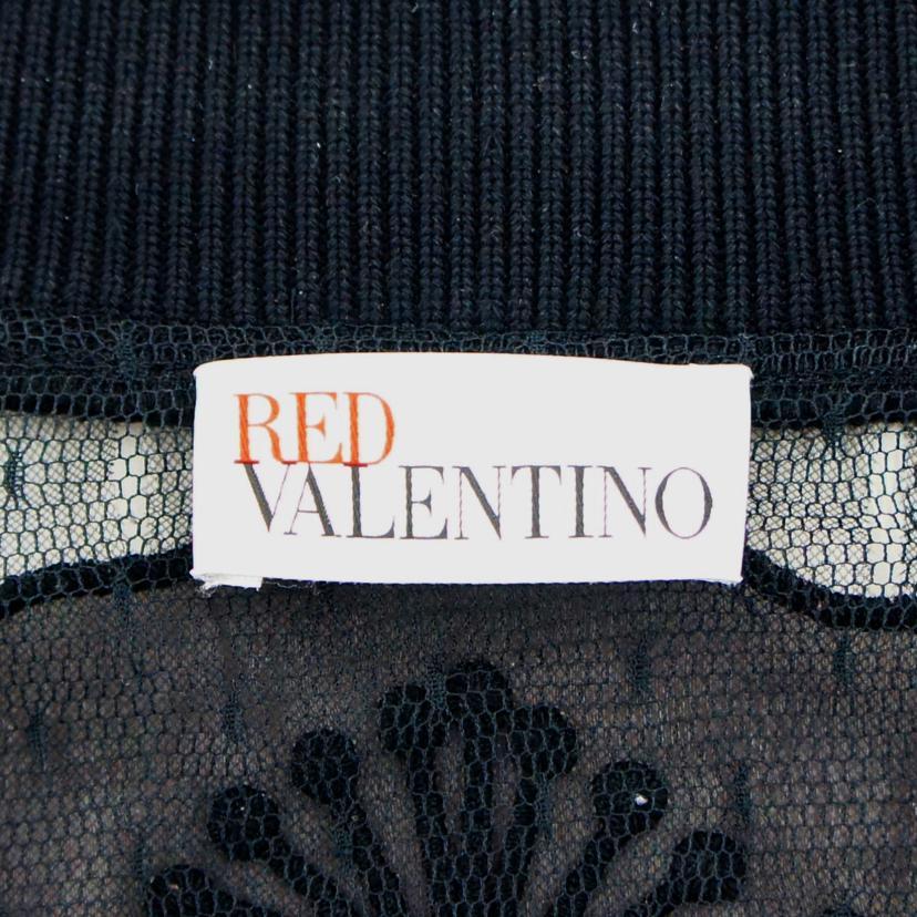BALENCIAGA RED Valentino レッドヴァレンティノ 花柄刺繍ブルゾン/38 