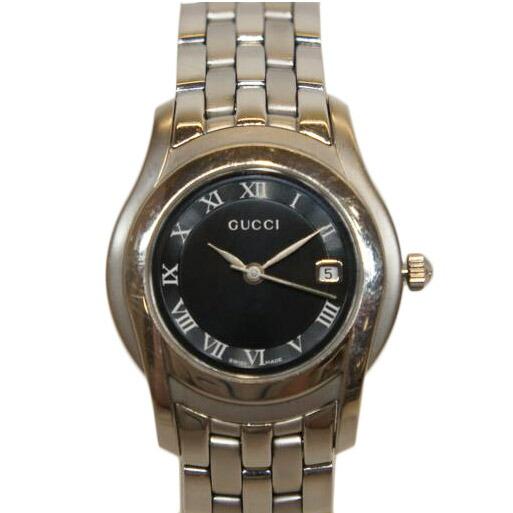 稼働　美品　GUCCI 5500L レディース時計　レザーブラック　Gマーク 稼働 美品 GUCCI 5500L レディース時計 レザーブラック Gマーク