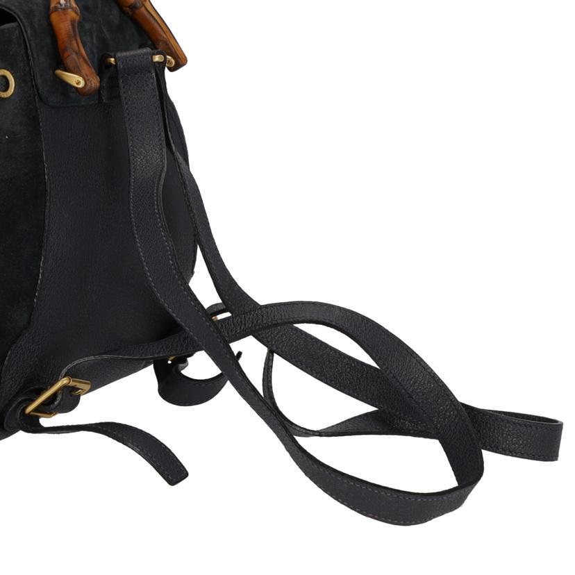 GUCCI グッチ バンブー ミニリュック ナイロン×レザー ブラック GUCCI（グッチ） 【GUCCI】 バンブー リュック ブラック レザー バッグ
