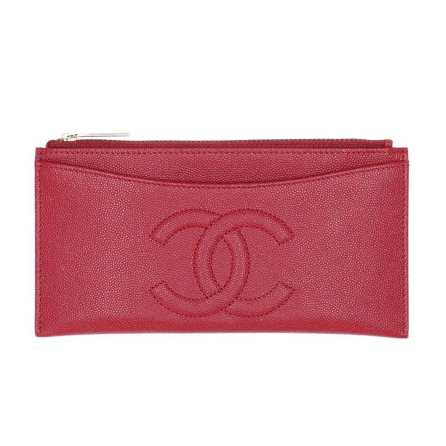 CHANEL シャネル ラウンド長財布 ココマークラウンド長財布 レッド(赤  