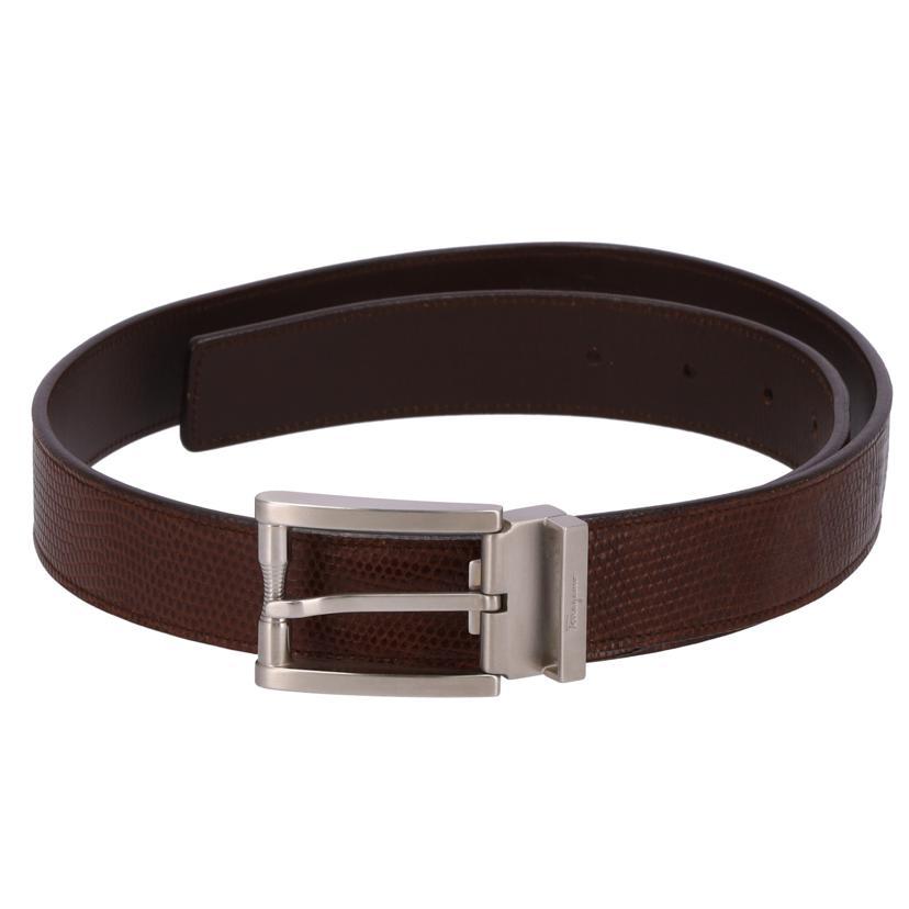 美品　Salvatore Ferragamo レザー ベルト 黒/茶 良品 箱付きFerragamo フェラガモ レザー リバーシブルベルト 茶黒