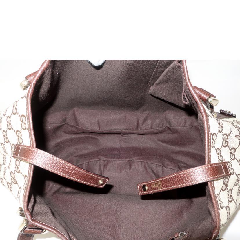 GGキャンバス GUCCI グッチ/トートバッグ レザー ハンドバッグ 内側