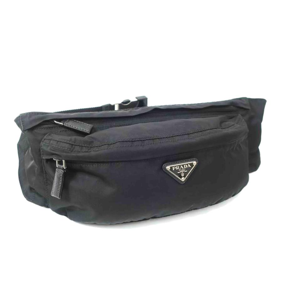 PRADAウエストポーチ ナイロンボディバッグ 黒 プラダ PRADA（プラダ） プラダ/ウエストポーチ ボディバッグ ナイロン 黒