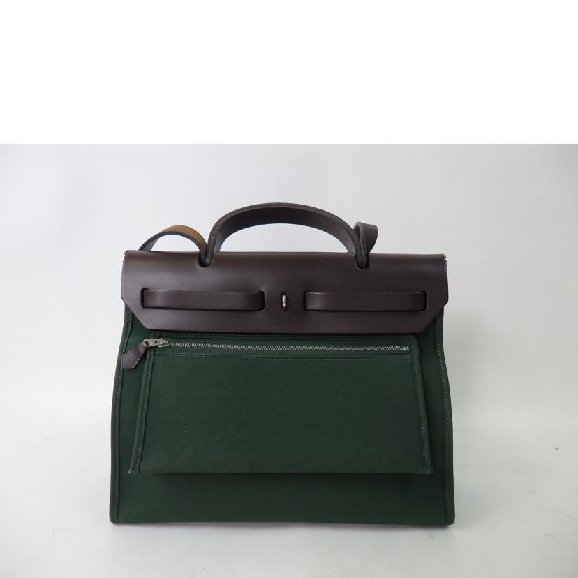 HERMES エルメス/エールバッグ・ジップPM/トワルオフィシェ/シルバー 