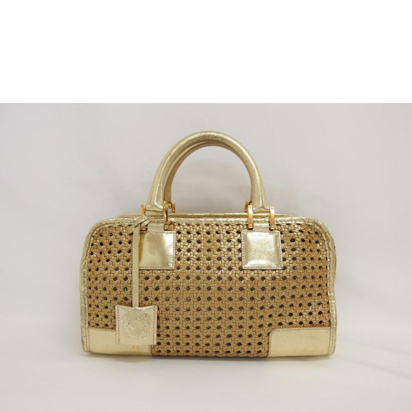 LOEWE（ロエベ） アナグラム 編ミ込ミレザー/アマソナ28/ ハンドバッグ
