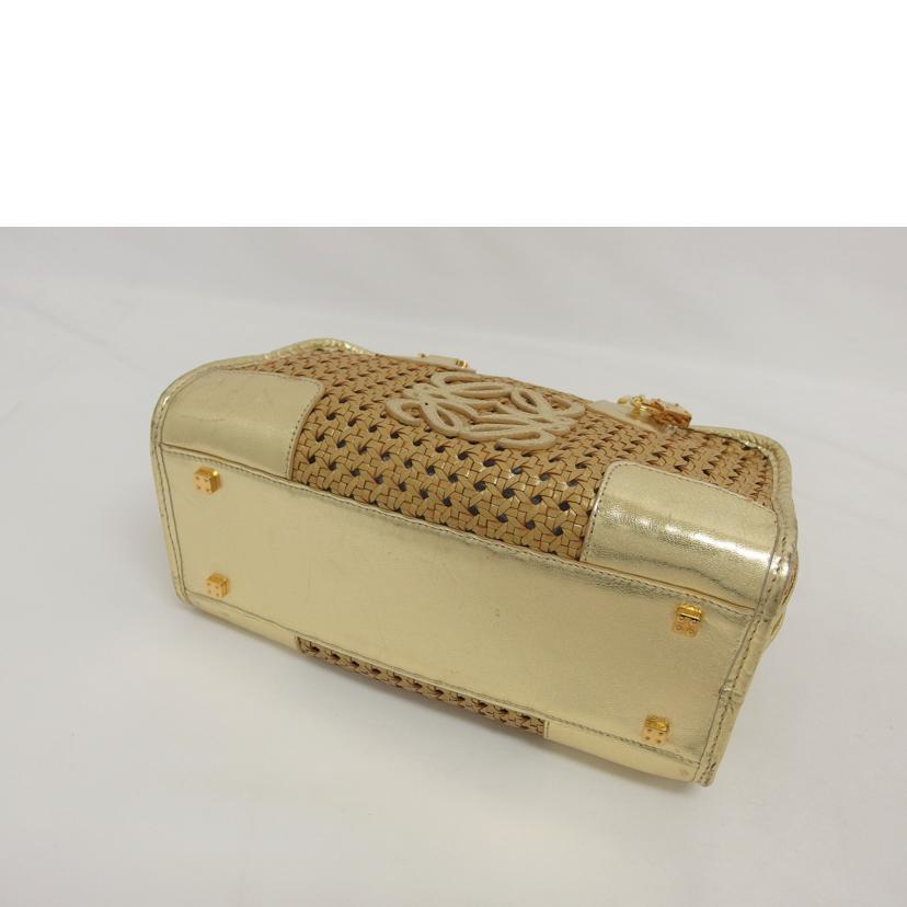 LOEWE（ロエベ） アナグラム 編ミ込ミレザー/アマソナ28/ ハンドバッグ