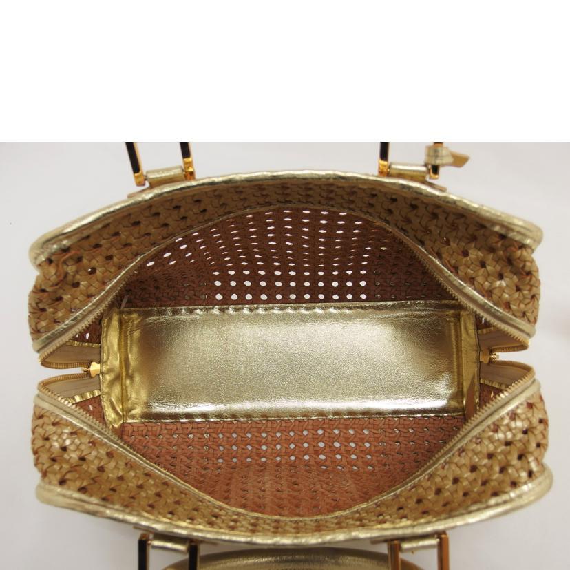 LOEWE アマソナ 28 ハンドバッグ Gold アナグラム LOEWE（ロエベ） アナグラム 編ミ込ミレザー/アマソナ28/ ハンドバッグ