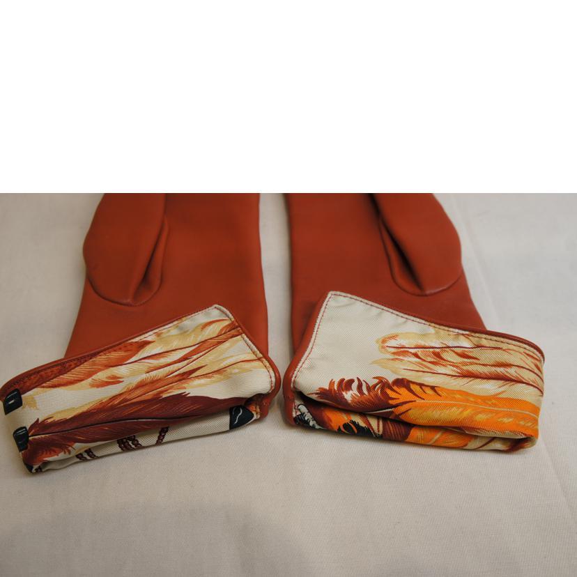 HERMES（エルメス） エルメス/ラムレザーグローブブリックインナー