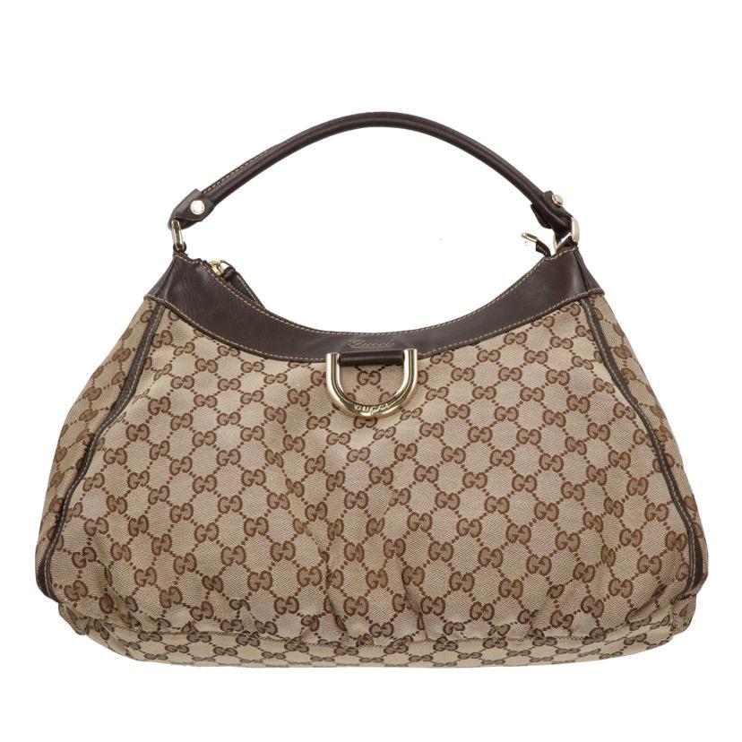 GUCCI ワンショルダーバッグ GG キャンバス レザー