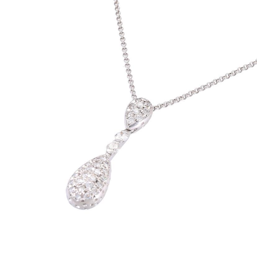 K18WGダイヤネックレス K18WG ホワイトゴールド ダイヤモンド ペンダント ネックレス