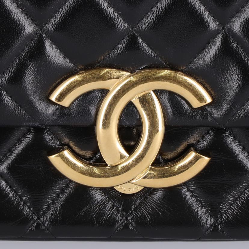 CHANELシャネル/ミニマトラッセチェーンショルダー黒/G金具/AS3855/AB