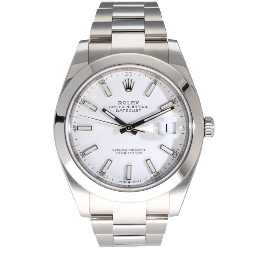 ROLEX ロレックス/デイトジャスト41・ホワイト/ランダム番/126300/44E*****/ROLEX/Aランク/37【中古】 ROLEXロレックス/デイトジャスト41・ホワイト/ランダム番/126300/44E