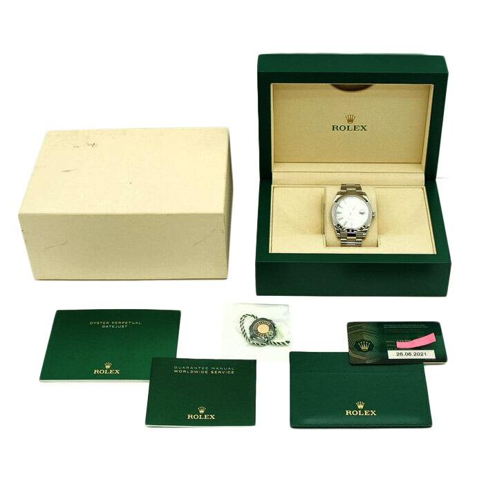 ROLEX ロレックス/デイトジャスト41・ホワイト/ランダム番/126300/44E*****/ROLEX/Aランク/37【中古】 ROLEXロレックス/デイトジャスト41・ホワイト/ランダム番/126300/44E