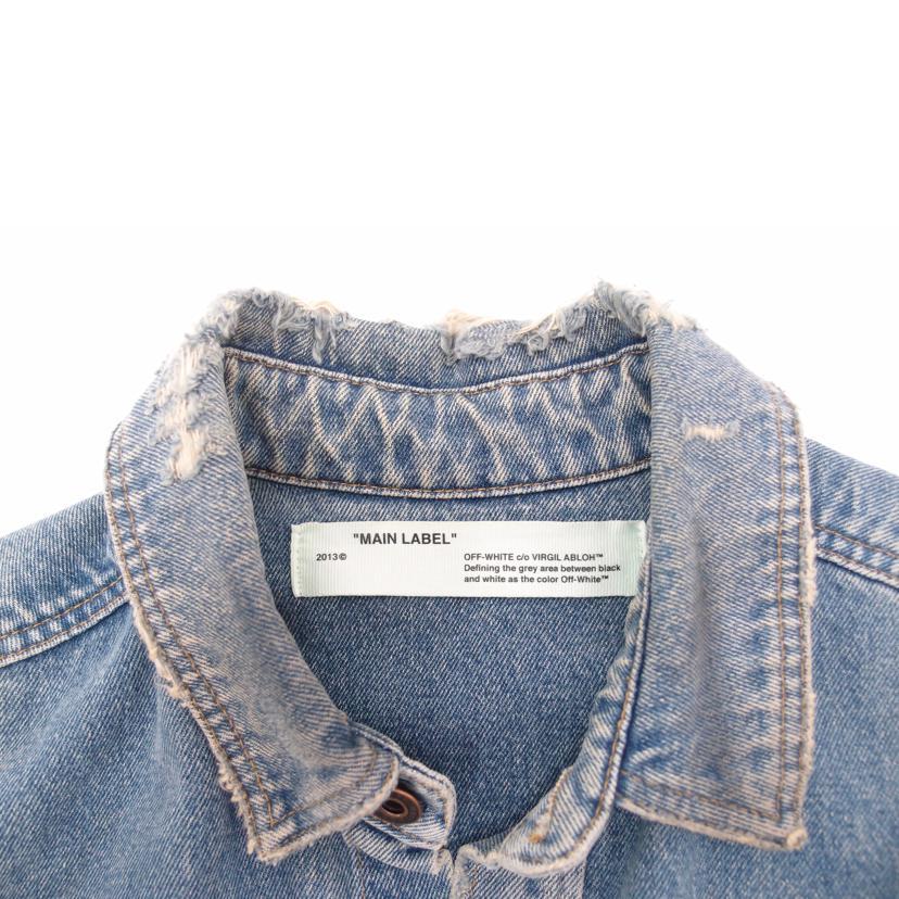 オフホワイト OFF-WHITE/ダメージデニムジャケット/L/メンズアウター/A 