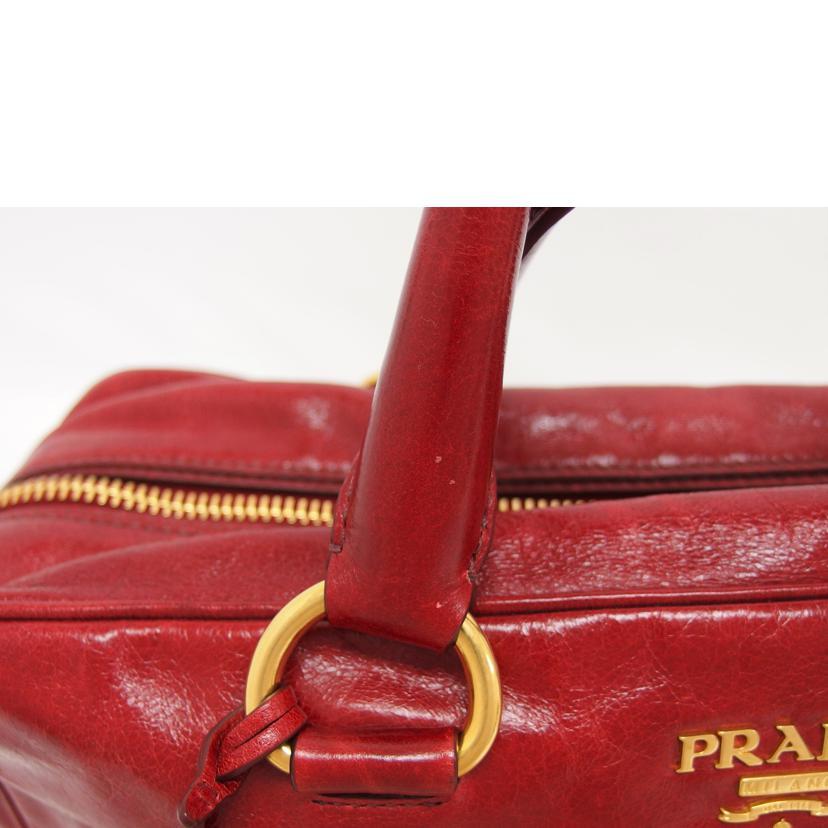 PRADA（プラダ） プラダ/ヴィッテロ シャイン/2WAYハンドバッグ/レッド 