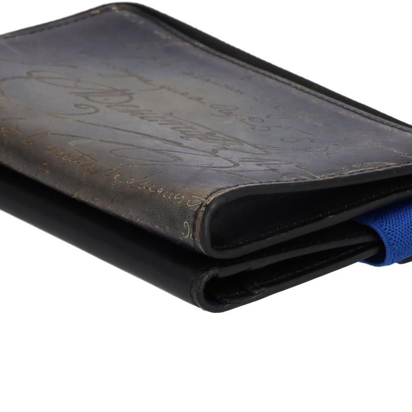 Berluti ベルルッティ/ L型ジップショートウォレット/ブルー/ブランド  