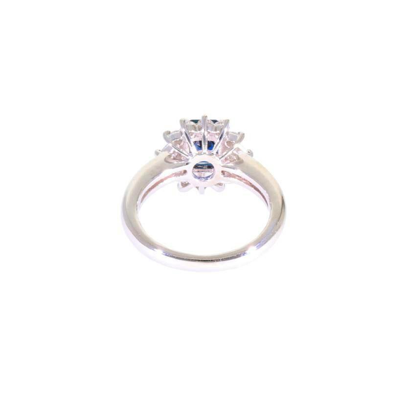 br>PT900サファイアダイヤリングS1.27/D0.41ct/#9/Aランク/92【中古  