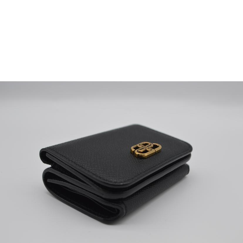 br>BALENCIAGA バレンシアガ/BBミニコンパクトレザーウォレット 