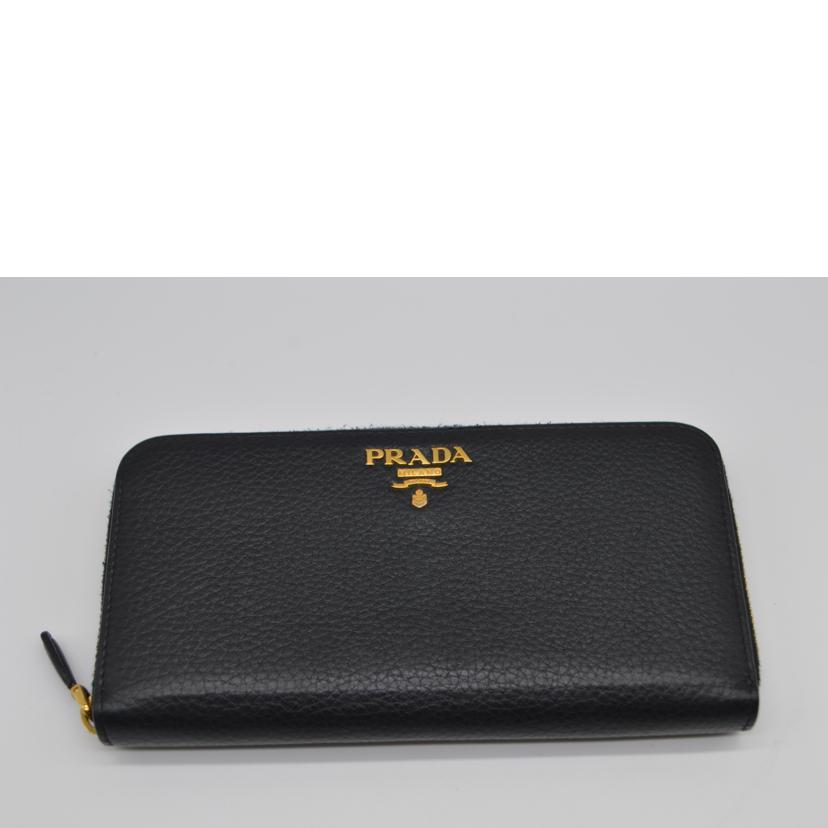 br>PRADA プラダ/ヴィッテログレインレザー長財布/ネロ/1ML506/107*/AB
