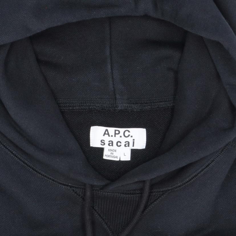 A.P.C×sacaiサカイ/ロゴスウエットパーカー/L/Bランク/75【中古 