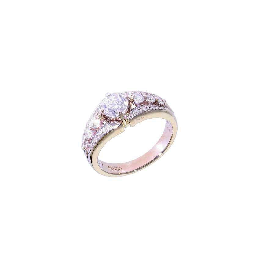 PT900ダイヤリング0.62/0.30ct/#9.5/Aランク/59【中古】 : ワンダー  