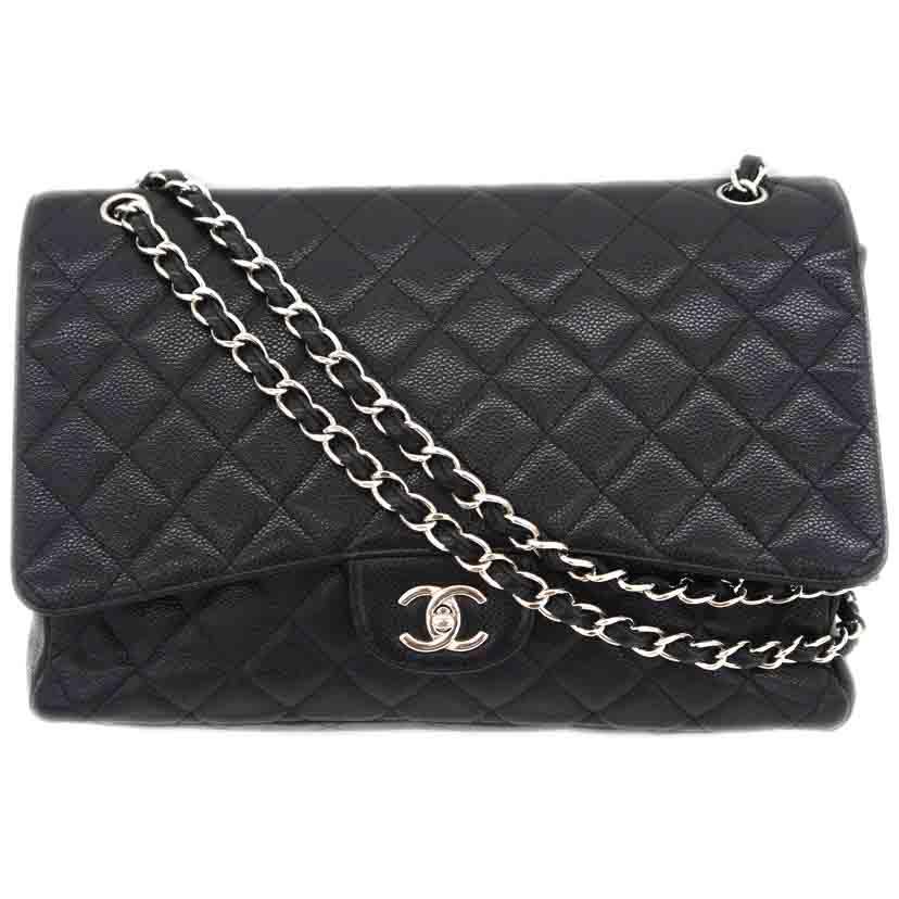 CHANELシャネル/キャビアスキンデカマトラッセ30/シルバー金具/A28600 