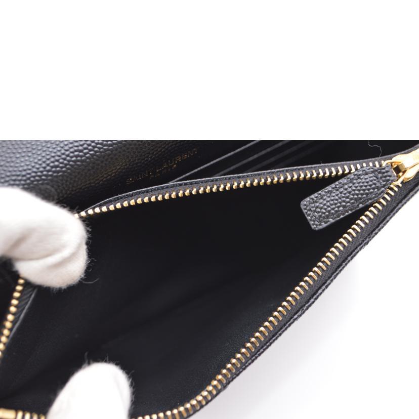 SAINT LAURENT サンローラン/モノグラムエンベロープチェーンレザーウォレット/ノワール/393953/121*/ブランドバック/SAランク/89【中古】 SAINT LAURENT サンローラン/モノグラムエンベロープチェーンレザー