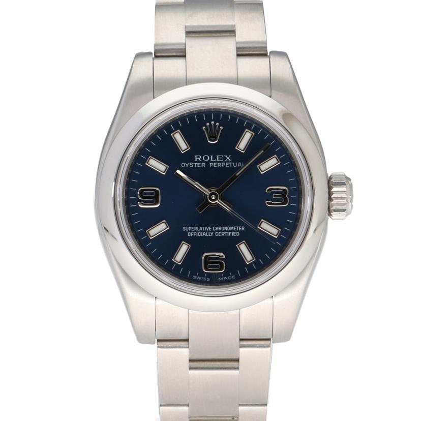 ROLEX ロレックス/2008年頃製造 美品 SS 自動巻/オイスター・パーペチュアル・レディース・ネイビー/V番/176200/V73****/Aランク/85【中古】 ROLEX（ロレックス） ロレックス/2008年頃製造 SS 自動巻/オイスター