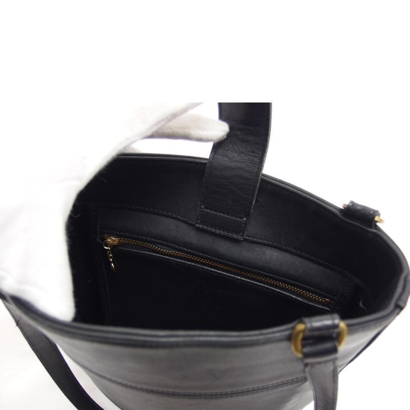 COACH オールドコーチ レザー トートバッグ ブラック 白ステッチ OLD COACH コーチ ブラックレザートートバッグ ステッチ 肩掛け可能