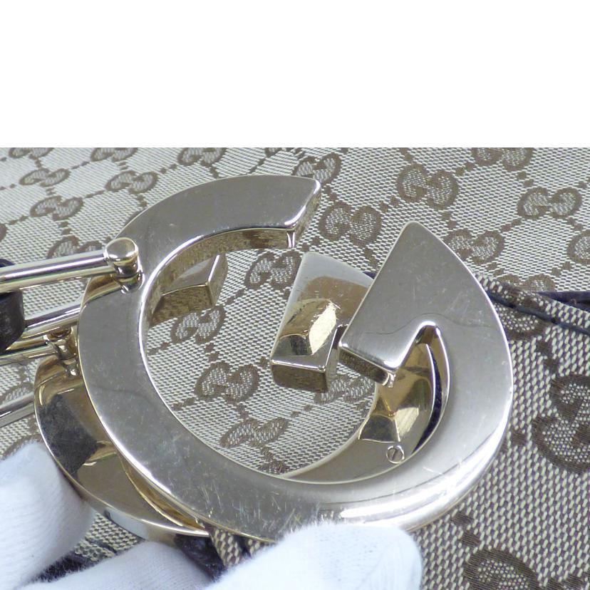 GUCCI グッチ/GGキャンバスレザーショルダー/203503/486***/幅約34cm高さ約37cmマチ約8.5cm/グッチ/BCランク/64【中古】 GUCCI（グッチ） グッチ/GGキャンバスレザーショルダー/203503/486