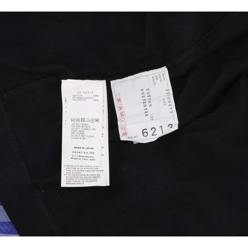 sacai  サカイ/チェックレイヤードブラウス/レディースインナー/Bランク/75【中古】 sacai（サカイ） サカイ/チェックレイヤードブラウス/レディース
