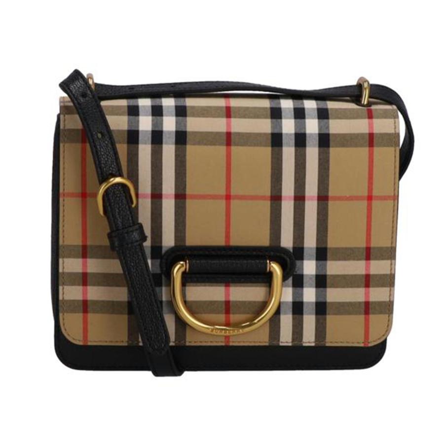 BURBERRY バーバリー/スモールDリングヴィンテージチェック＆レザー 