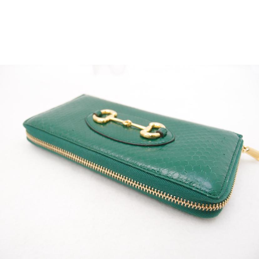 GUCCI GUCCI/パイソンホースビットラウンドファスナー長財布 GUCCI GUCCI/パイソンホースビットラウンドファスナー長財布
