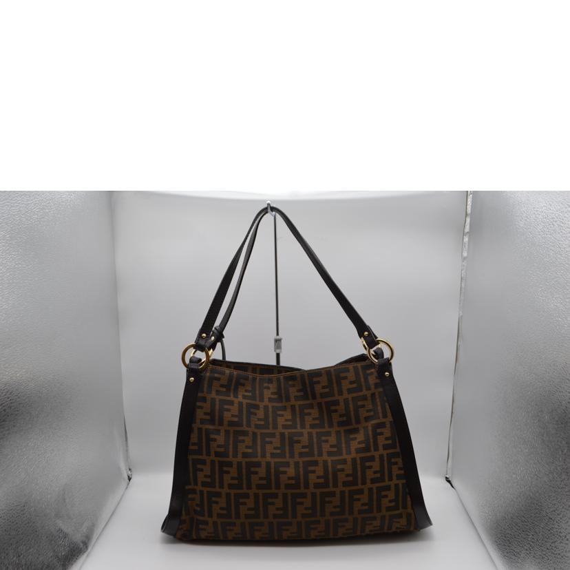 FENDI（フェンディ） フェンディ/ズッカラインショルダーレザートート