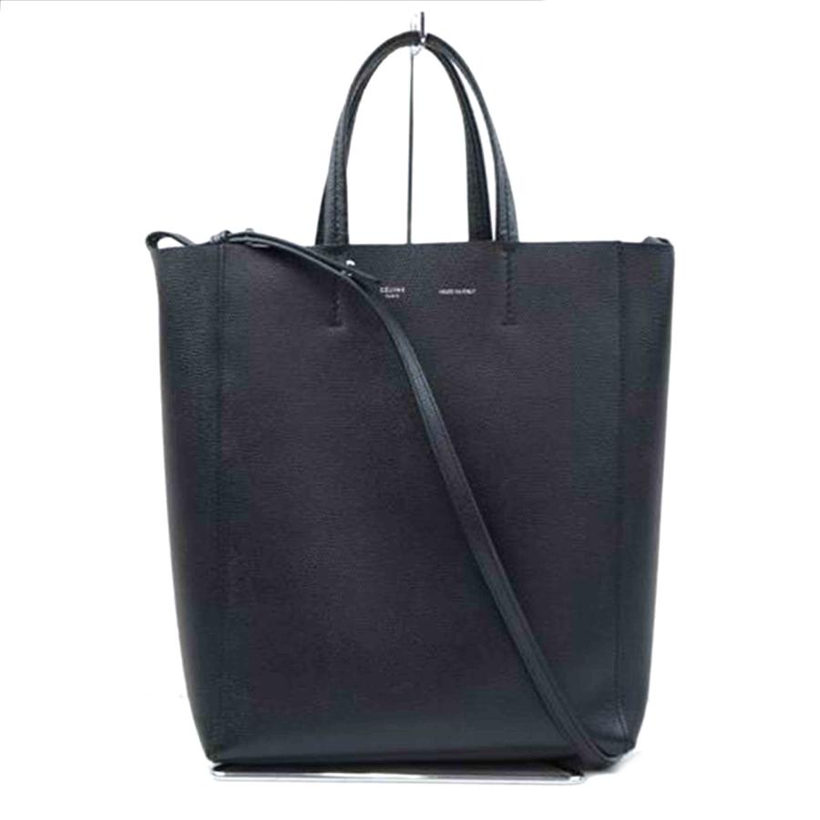 良品✨セリーヌ トートバッグ バーティカルカバ レザー ブラック HU セリーヌ バーティカルカバ スモール レザー ブラック 旧ロゴ 大容量
